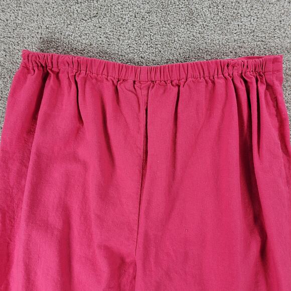 VTG Norton Studio Linen Tank Pant Set Womens Petite XL Pink Capri Resortwear - Picture 14 of 16